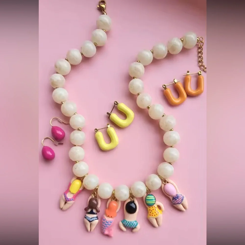 Beach Babes Bikini Girls Necklace
